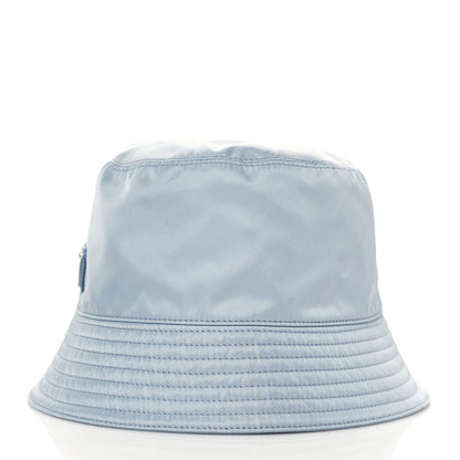 Prada Re-Nylon Metal Triangle Logo Womens Bucket Hat M Fiordaliso 6 of 9