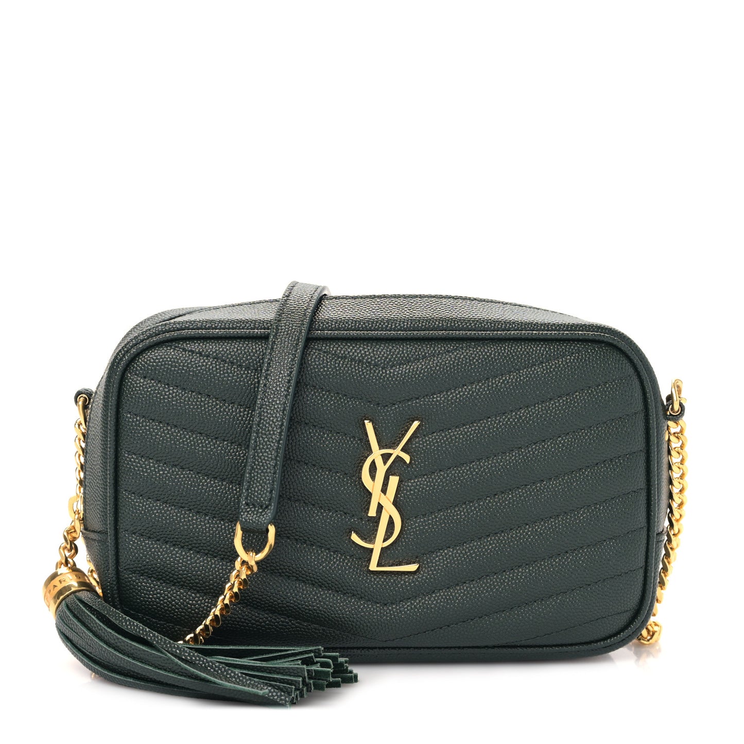 Grain De Poudre Matelasse Monogram Mini Lou Camera Bag New Vert Fonce