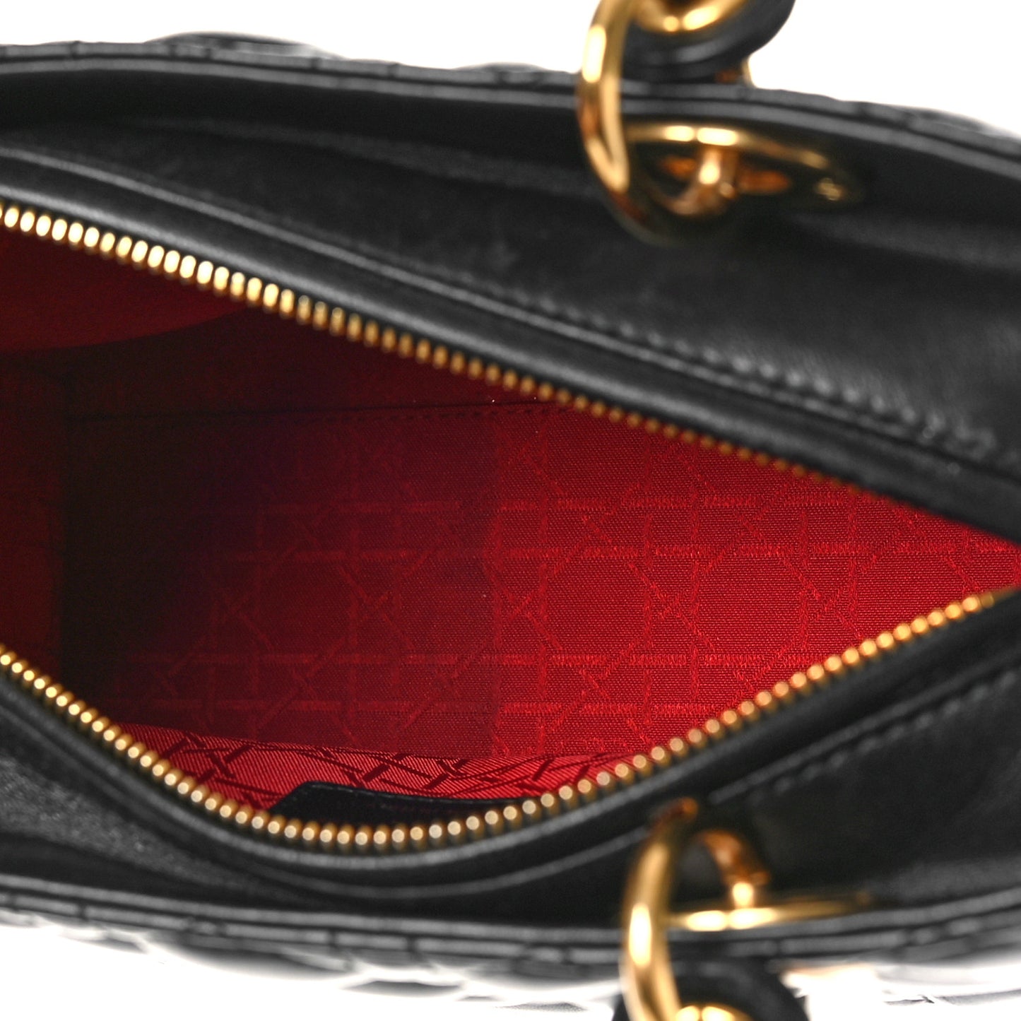 Lambskin Cannage Medium Lady Dior Black