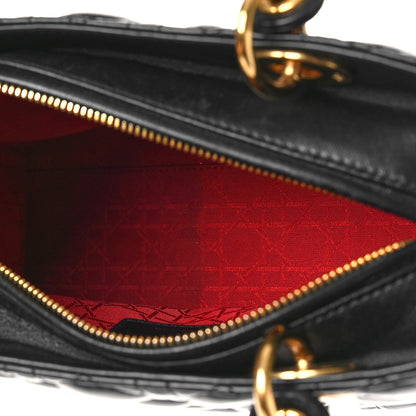 Christian Dior Lambskin Cannage Medium Lady Dior Black 5 of 10