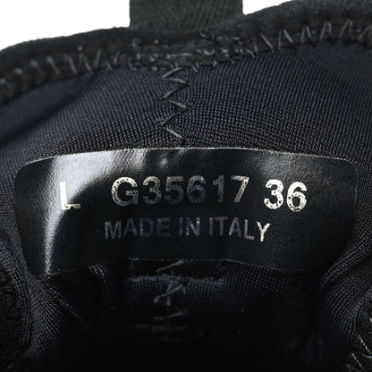 Chanel Velvet Calfskin Mixed Fibers CC Sneakers 36 Black 7 of 11