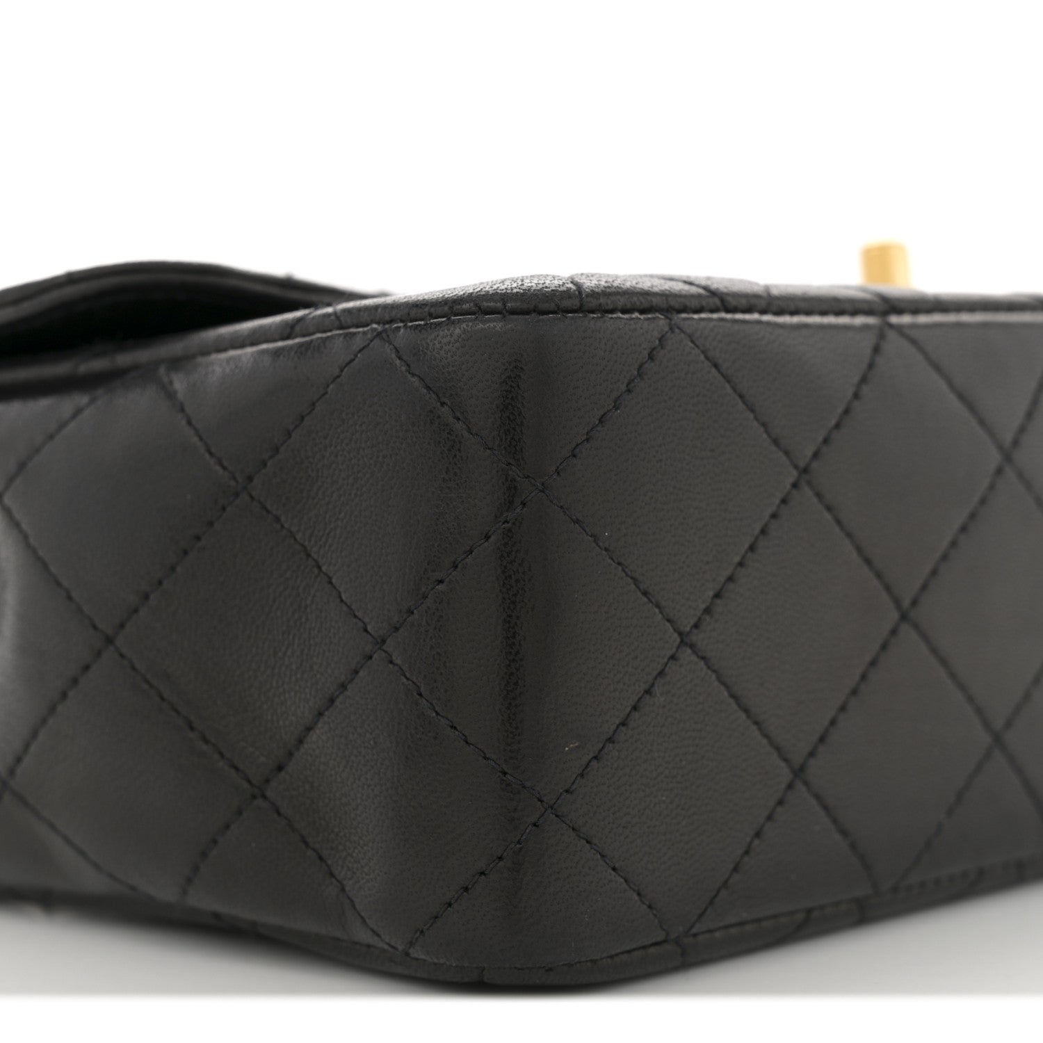 Chanel Lambskin Quilted Medium Rectangular Kelly Flap Bag Black 8 of 11