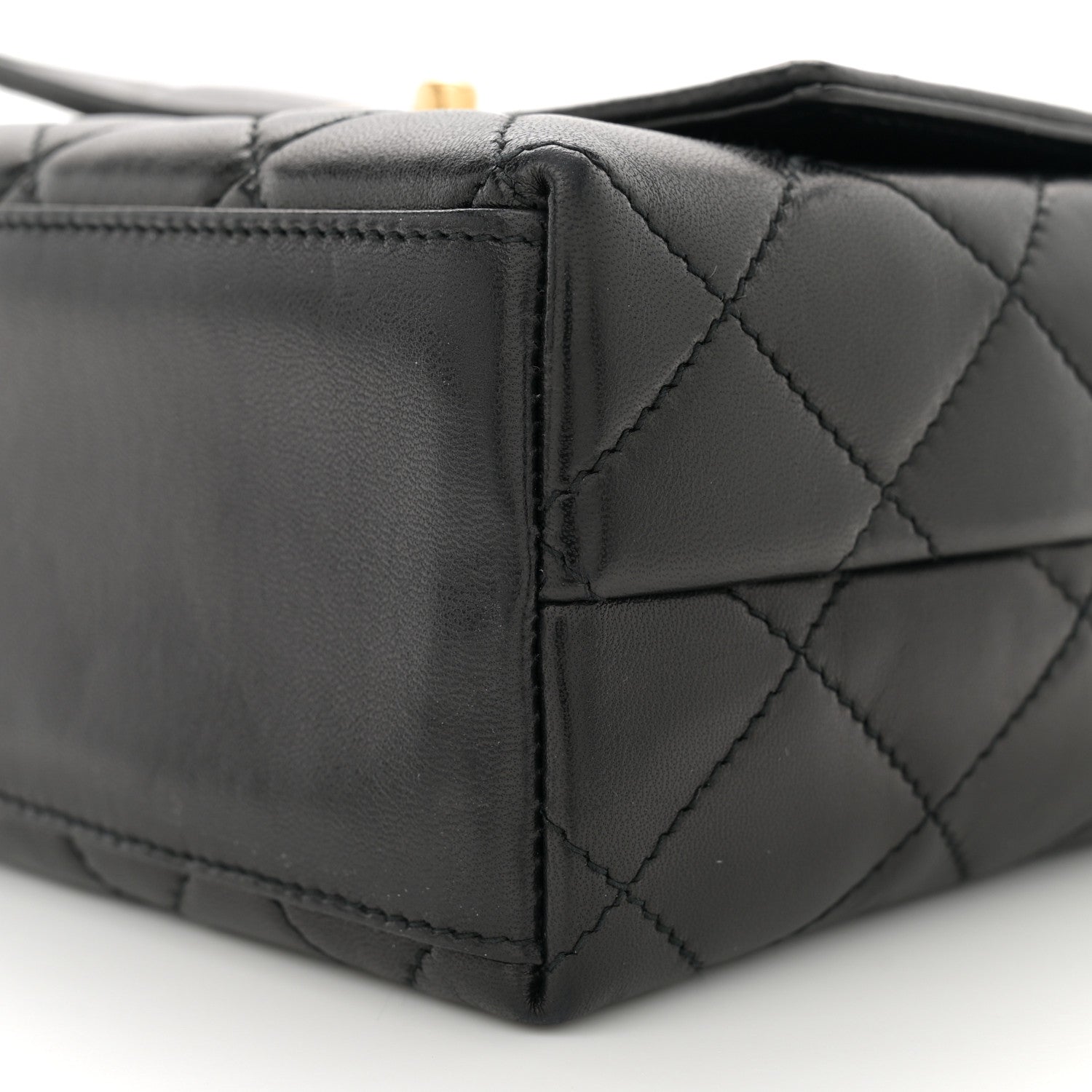 Chanel Lambskin Quilted Flap Shoulder Bag Black 10 of 10