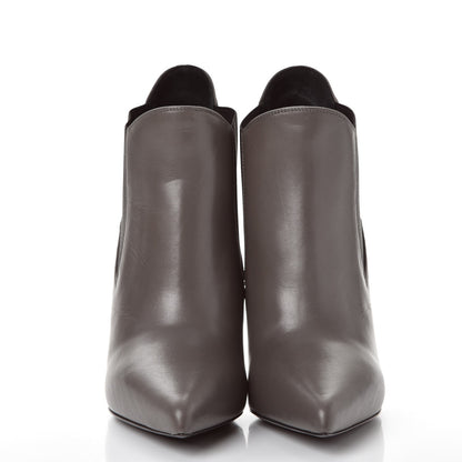 Saint Laurent Calfskin Classic Paris Ela 110 Ankle Boots 36 Earth 2 of 9