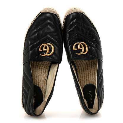 Gucci Nappa Matelasse GG Marmont Platform Espadrilles 39 Black 2 of 11