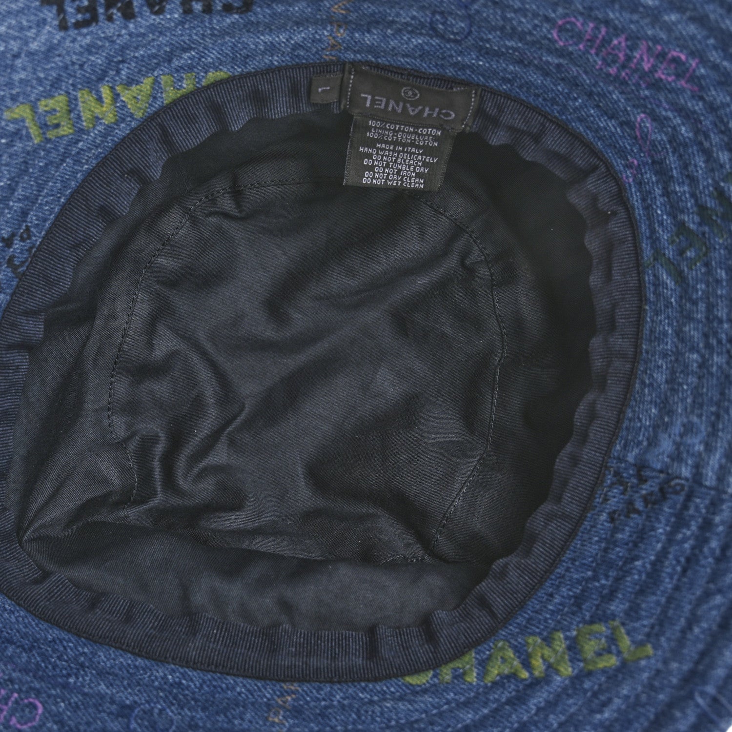 Chanel Denim Mood Cloche Bucket Hat L Blue 7 of 9