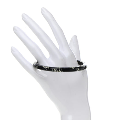 Chanel Resin Floral CC Bangle Black 2 of 4