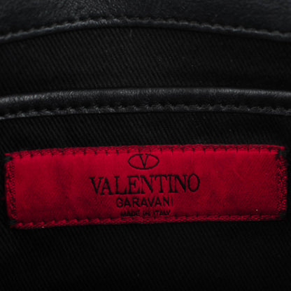 Valentino Garavani Vitello Mini Rockstud Flap Saddle Crossbody Bag Black 6 of 7