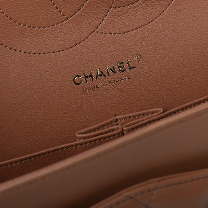 Chanel Lambskin Quilted Jumbo Double Flap Brown 8 of 9