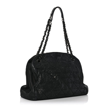Chanel Iridescent Calfskin Large Just Mademoiselle Bowling Bag Black 2 of 10