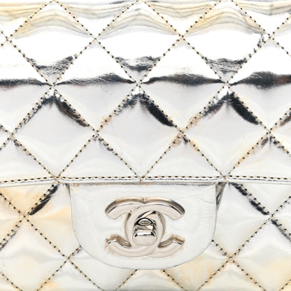 Chanel Metallic Lambskin Quilted Mini Around the World Flap Silver 8 of 20