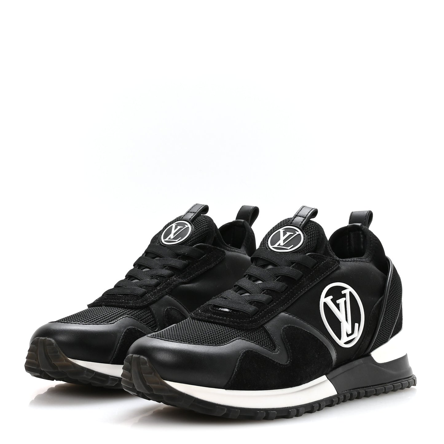 Calfskin Run Away Sneakers 37 Black
