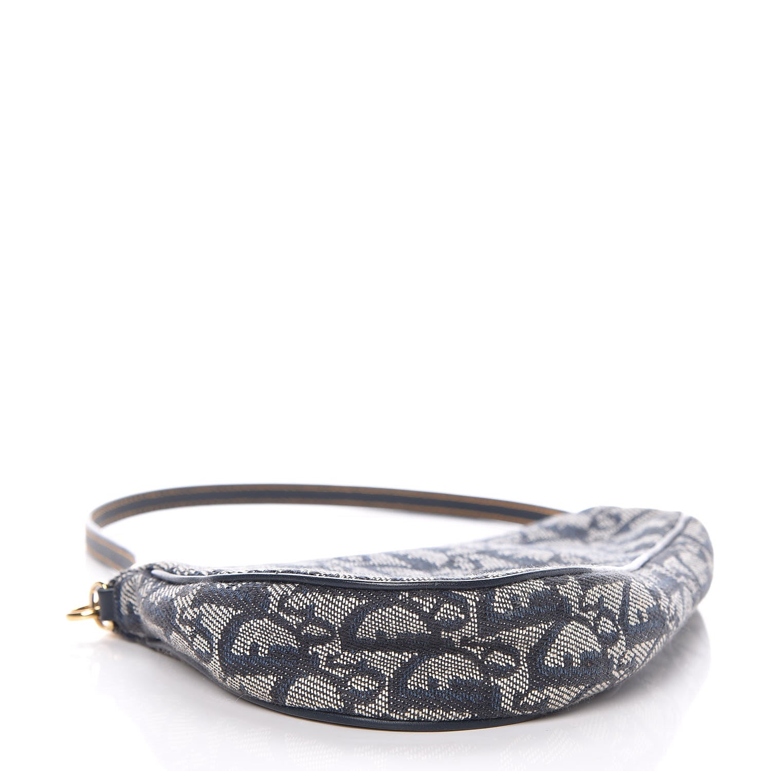 Christian Dior Monogram Mini Saddle Pochette Navy 4 of 8