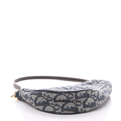 Christian Dior Monogram Mini Saddle Pochette Navy 4 of 8
