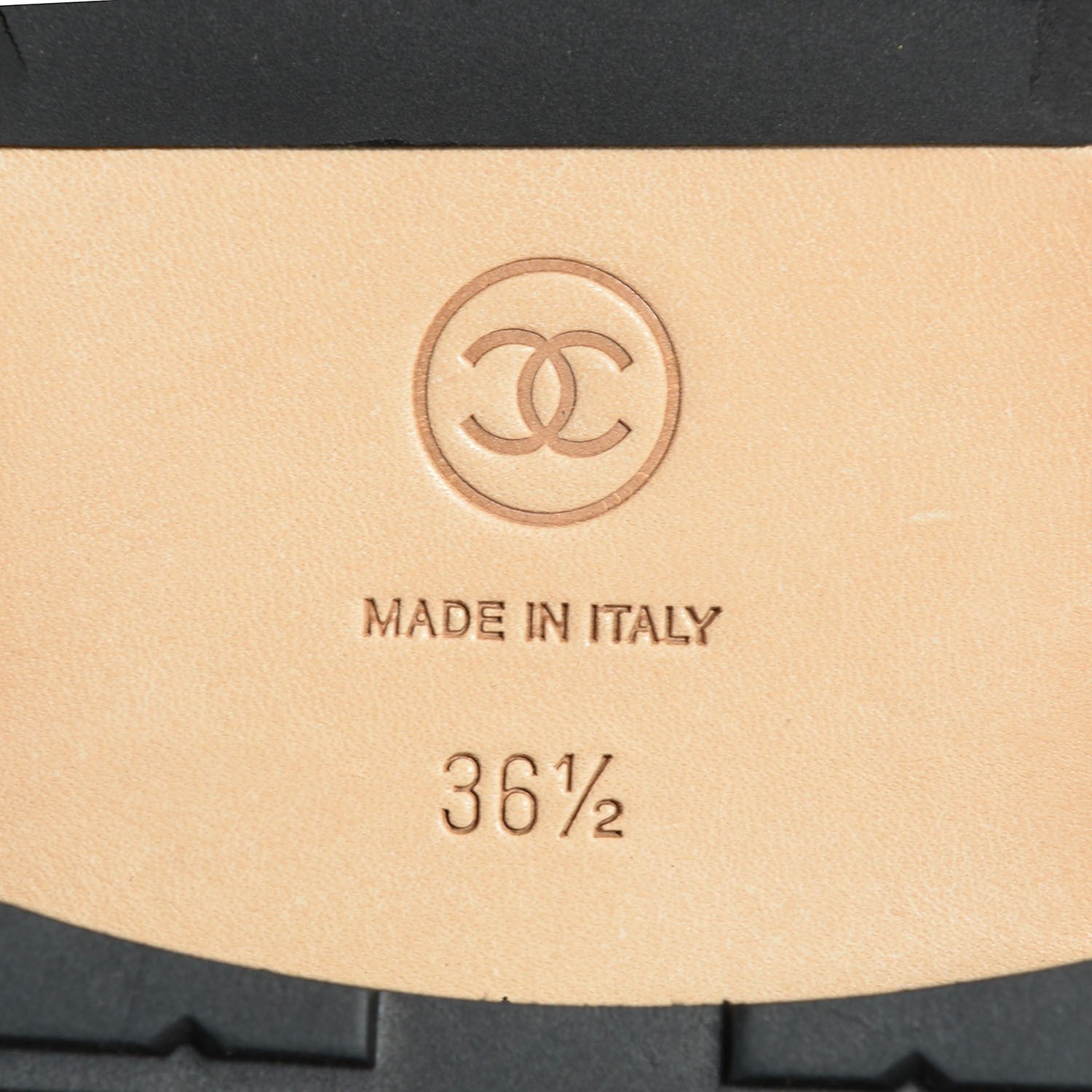 Chanel Calfskin Wool Combat Boots 36.5 Black 6 of 8