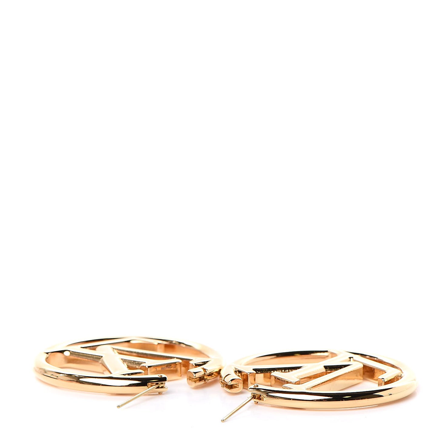 Metal Louise Hoop Earrings Gold