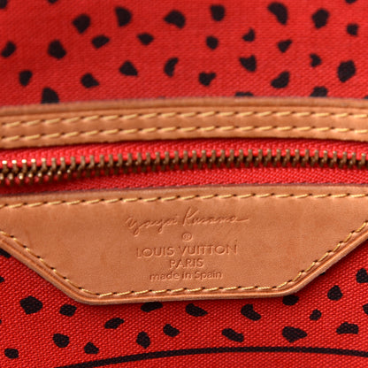 Louis Vuitton Monogram Kusama Waves Neverfull MM Red 9 of 14