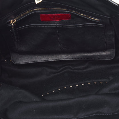 Valentino Garavani Vitello Medium Rockstud Tote Black 4 of 6