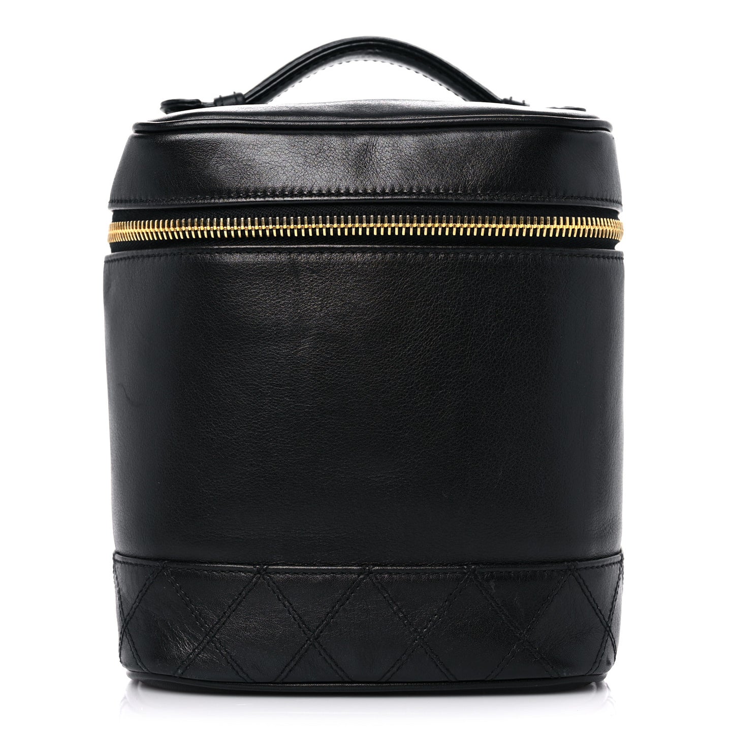 Lambskin Vanity Cosmetic Case Black