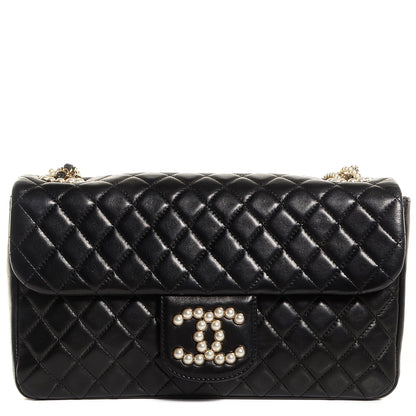 Chanel Lambskin Medium Westminster Pearl Flap Black 1 of 7