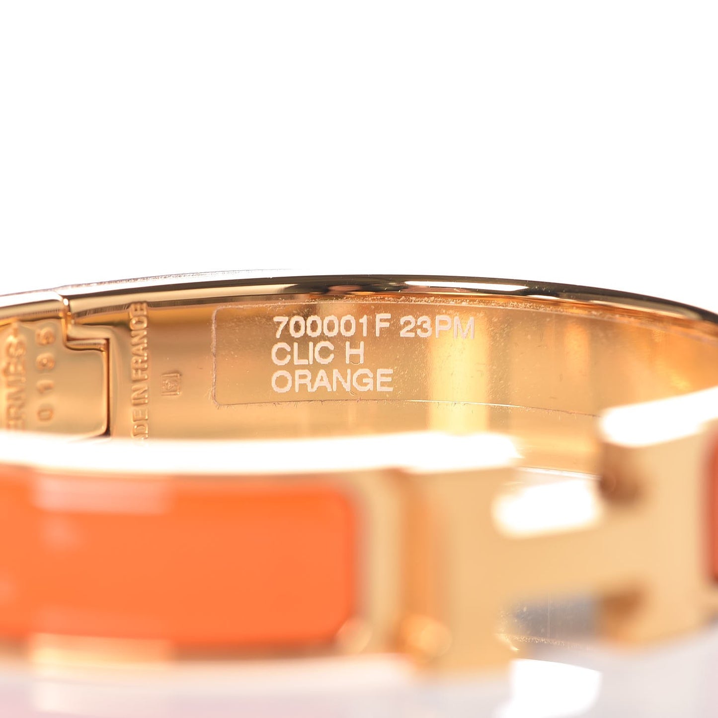 Enamel Narrow Clic Clac H Bracelet PM Orange