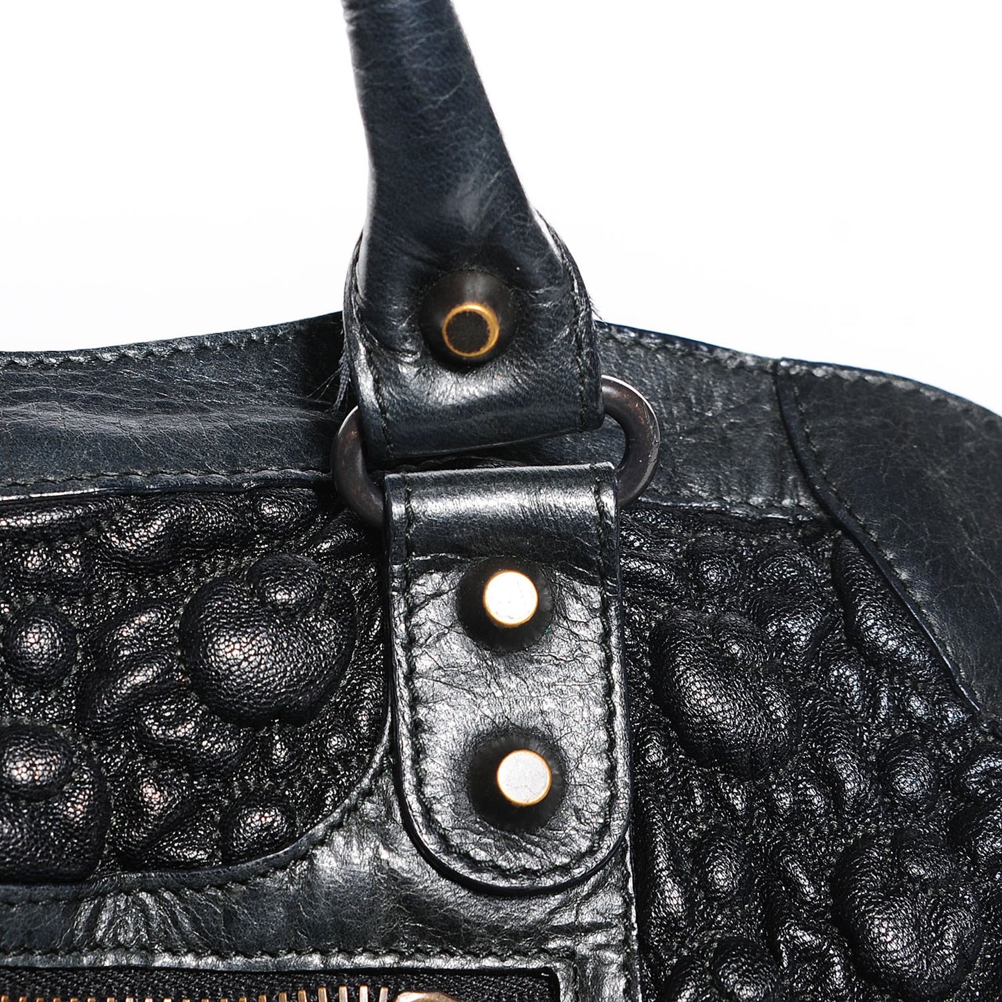Smocked Agneau City Anthracite
