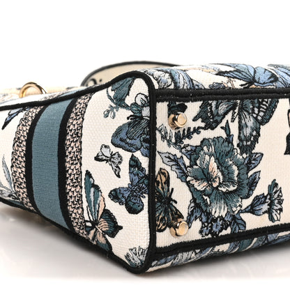 Christian Dior Canvas Toile de Jouy Mexico Embroidered Medium Lady D-Lite White Blue Multicolor 8 of 9