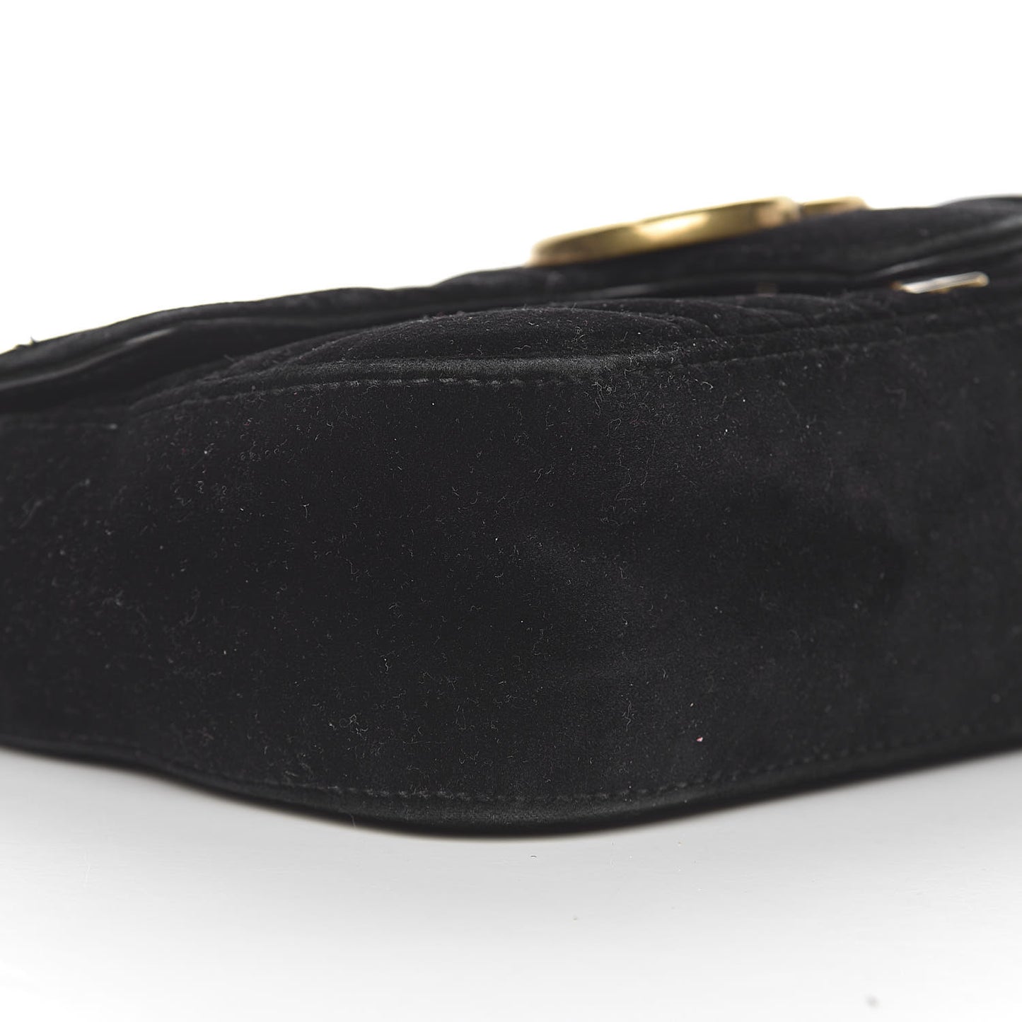 Velvet Matelasse Mini GG Marmont Shoulder Bag Black
