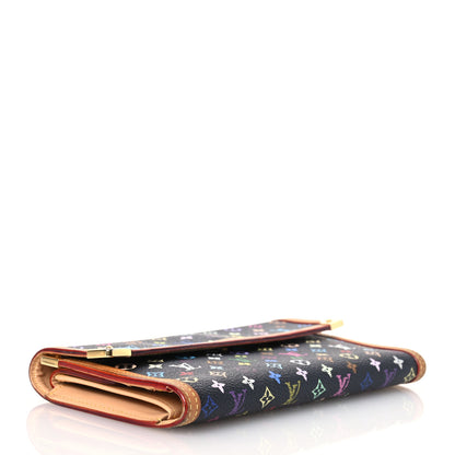 Louis Vuitton Monogram Multicolor Porte Tresor International Wallet Black 4 of 17