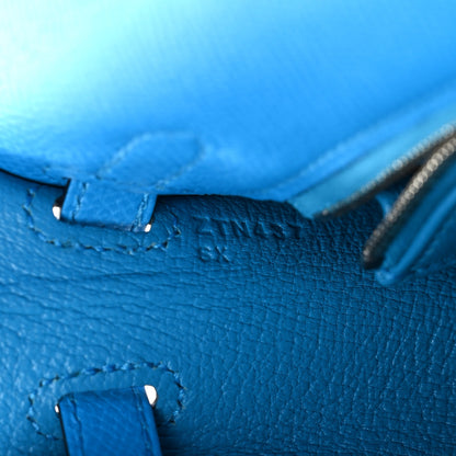 Hermes Epsom Kelly Sellier 25 Bleu Frida 7 of 12