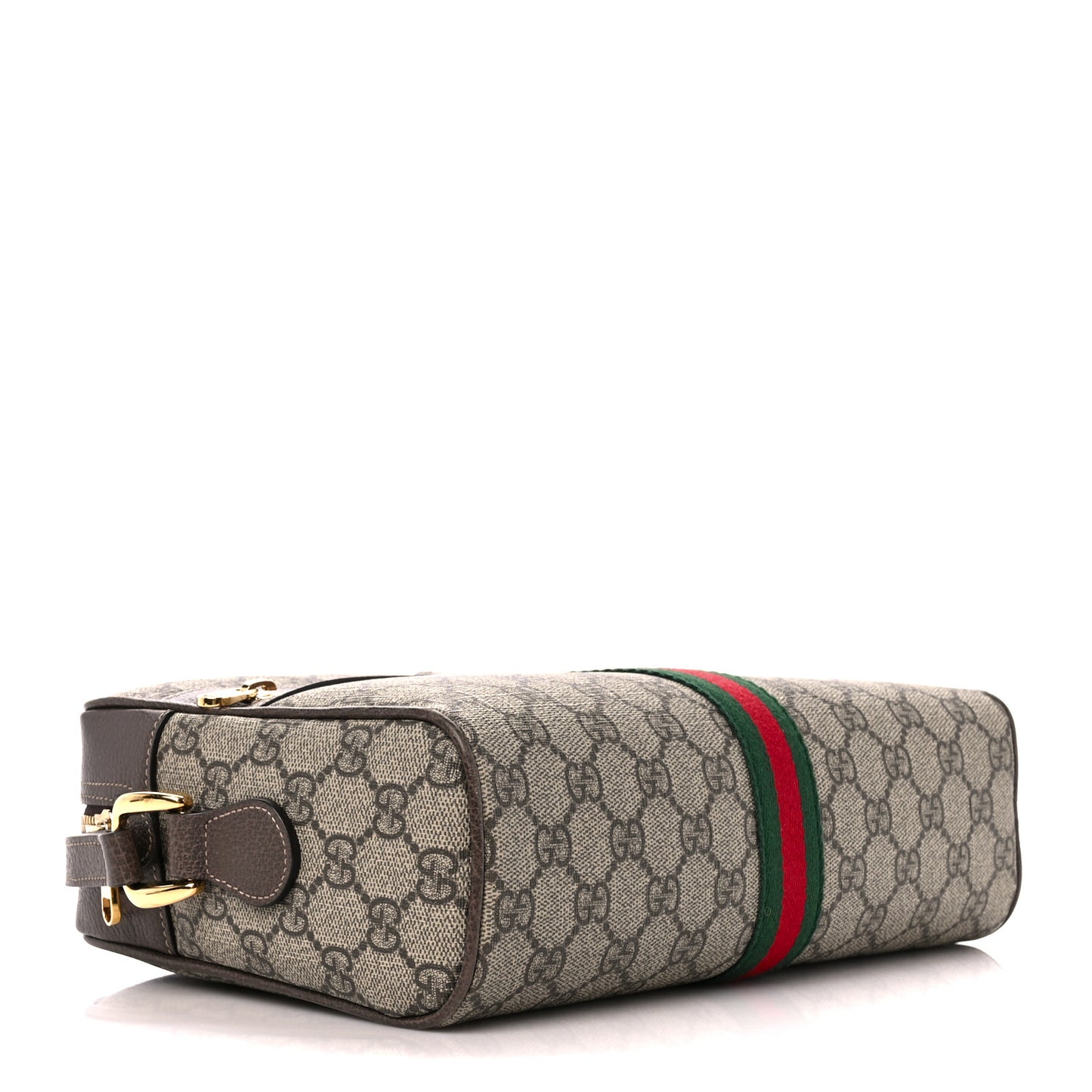 GG Supreme Monogram Web Small Ophidia Shoulder Bag Brown