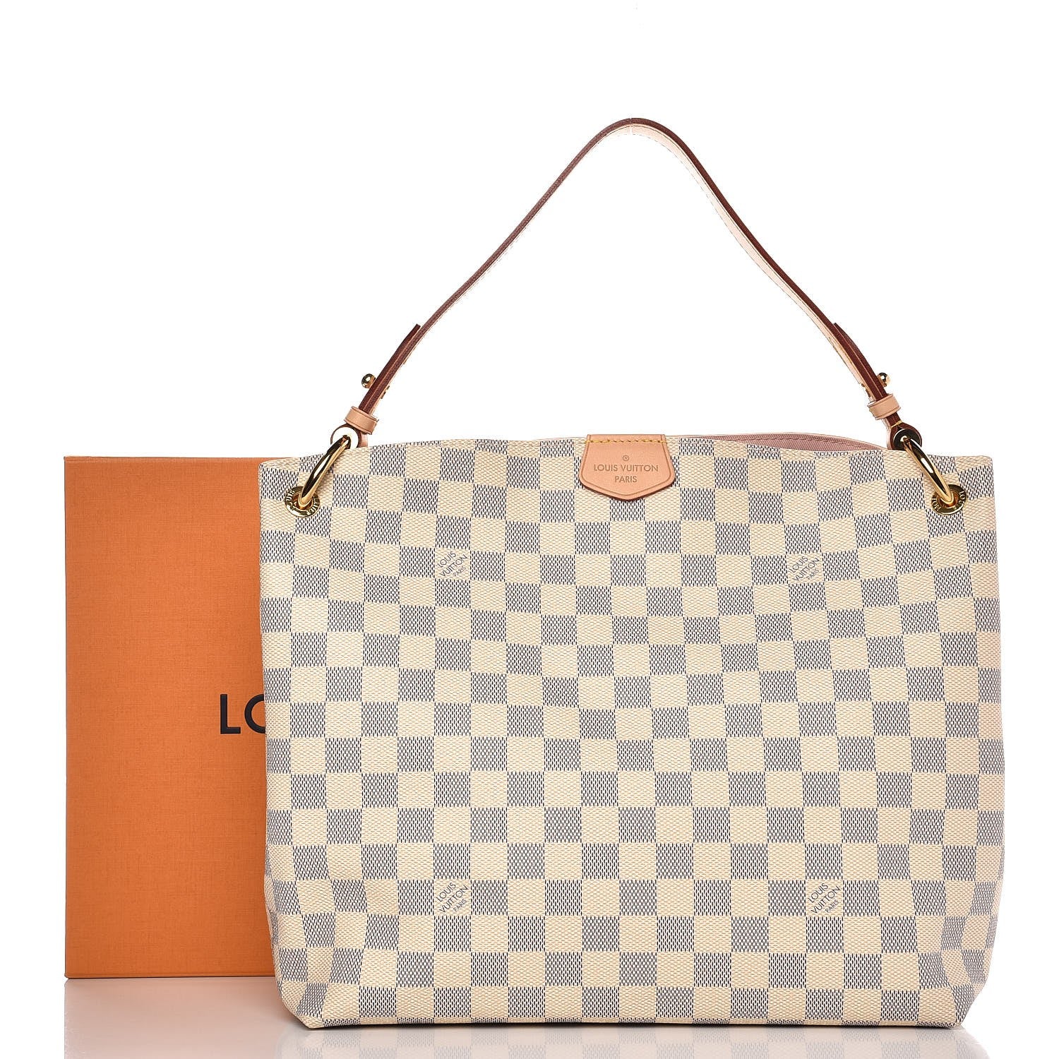Louis Vuitton Damier Azur Graceful PM Rose Ballerine 9 of 9