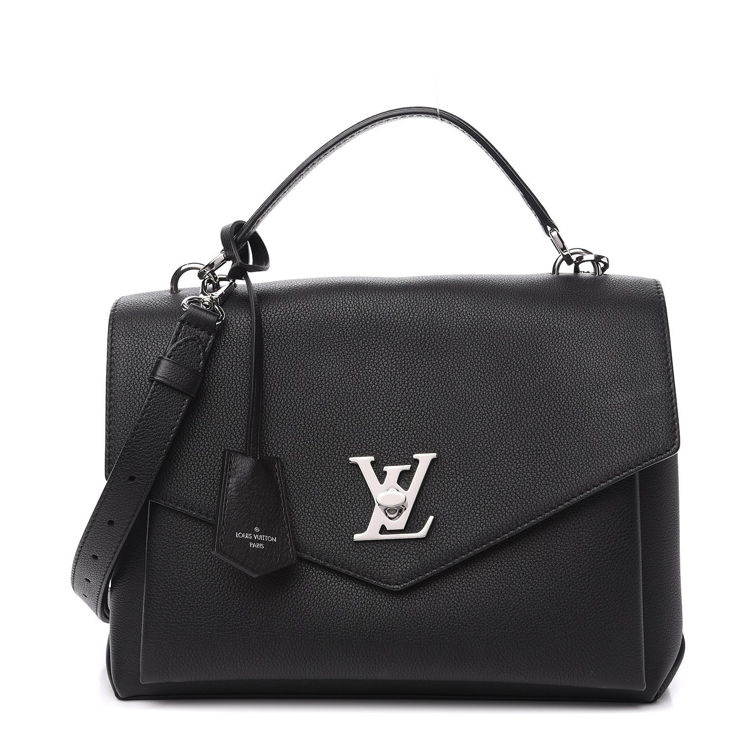 Soft Calfskin My Lockme Top Handle Black