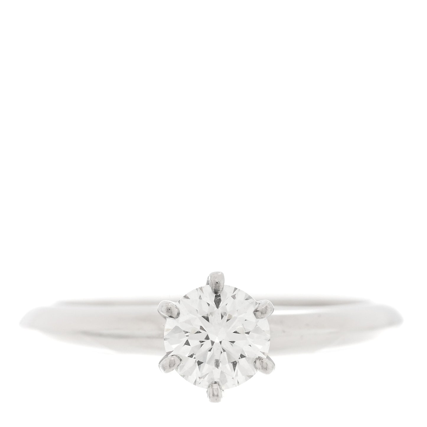 Platinum Diamond .46ct Solitaire Engagement Ring 48 4.5