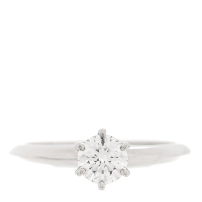 Tiffany Platinum Diamond .46ct Solitaire Engagement Ring 48 4.5 1 of 6