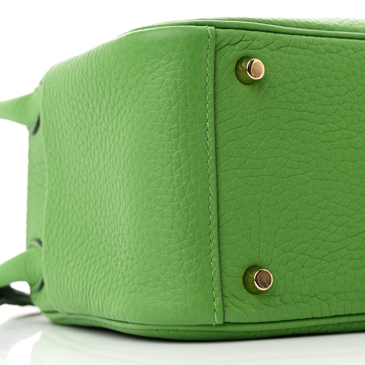 Hermes Taurillon Clemence Mini Lindy 20 Vert Yucca 9 of 11