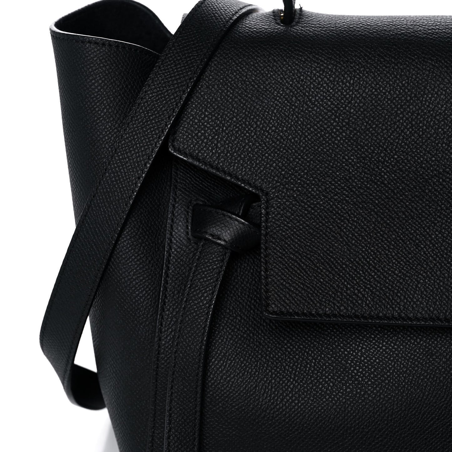 Grained Calfskin Mini Belt Bag Black