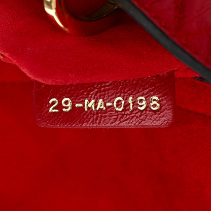 Christian Dior Crinkled Patent Cannage Small Lucky Badges My Lady Dior Red 7 of 11