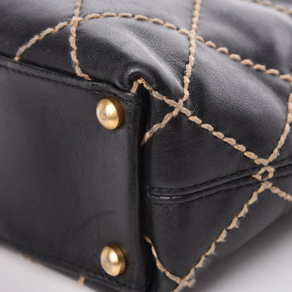 Chanel Calfskin Wild Stitch Tote Black 13 of 15
