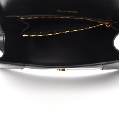 Balenciaga Shiny Box Calfskin Small Hourglass Top Handle Bag Black 5 of 9