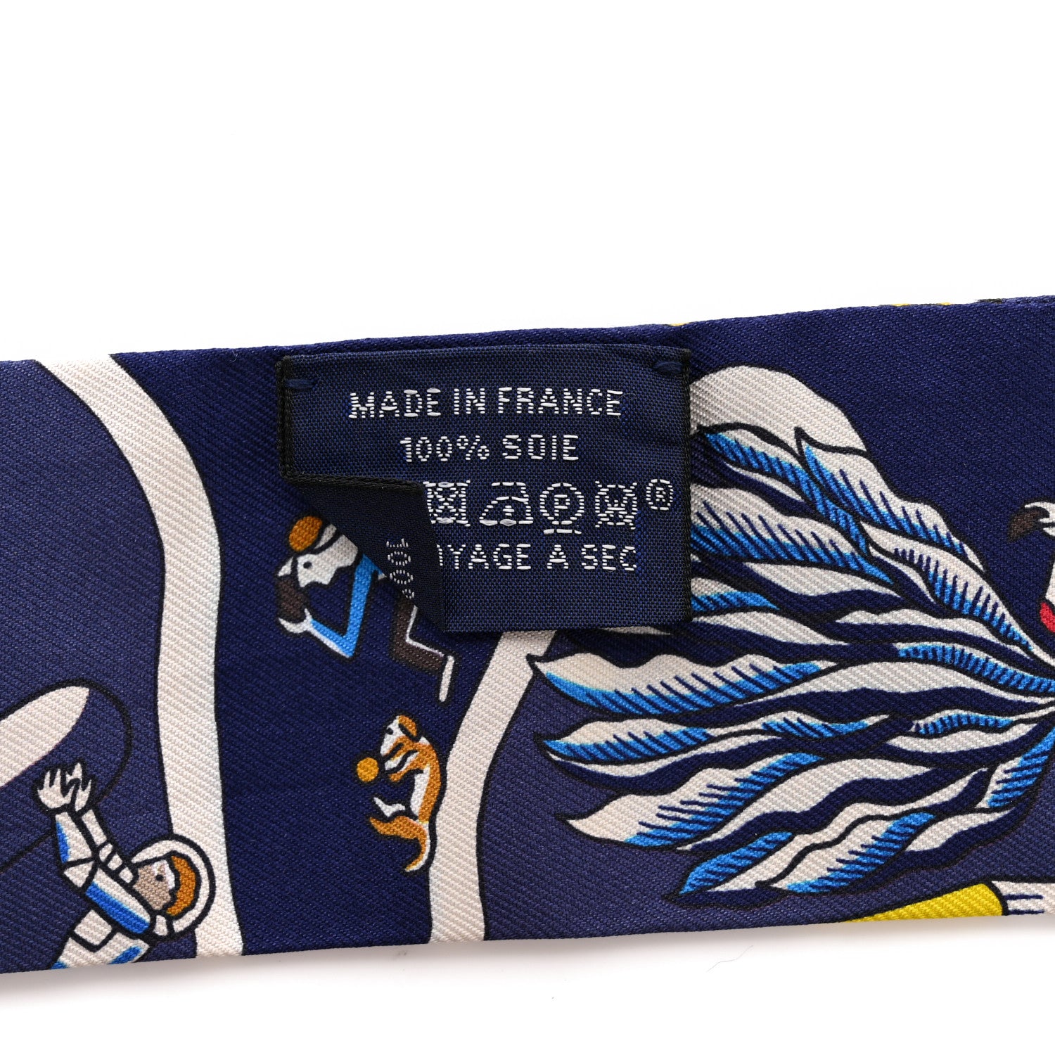 Hermes Silk Exposition Universelle Twilly Bleu Jaune Vif Rouge 3 of 5