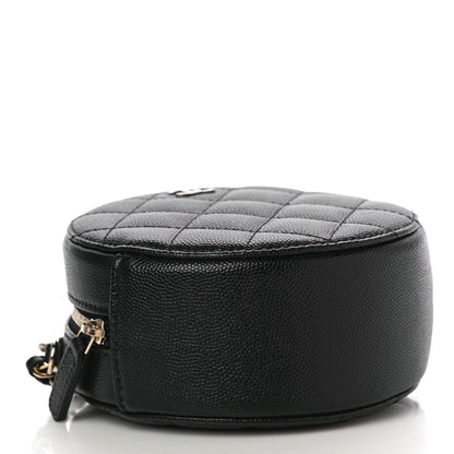 Chanel Caviar Quilted Round Clutch With Chain Black 4 of 10