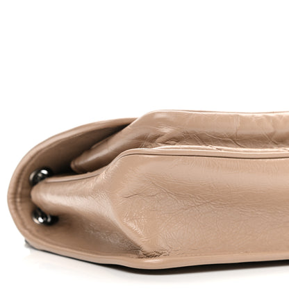 Saint Laurent Crinkled Calfskin Matelasse Monogram Baby Niki Chain Satchel Light Taupe 9 of 12