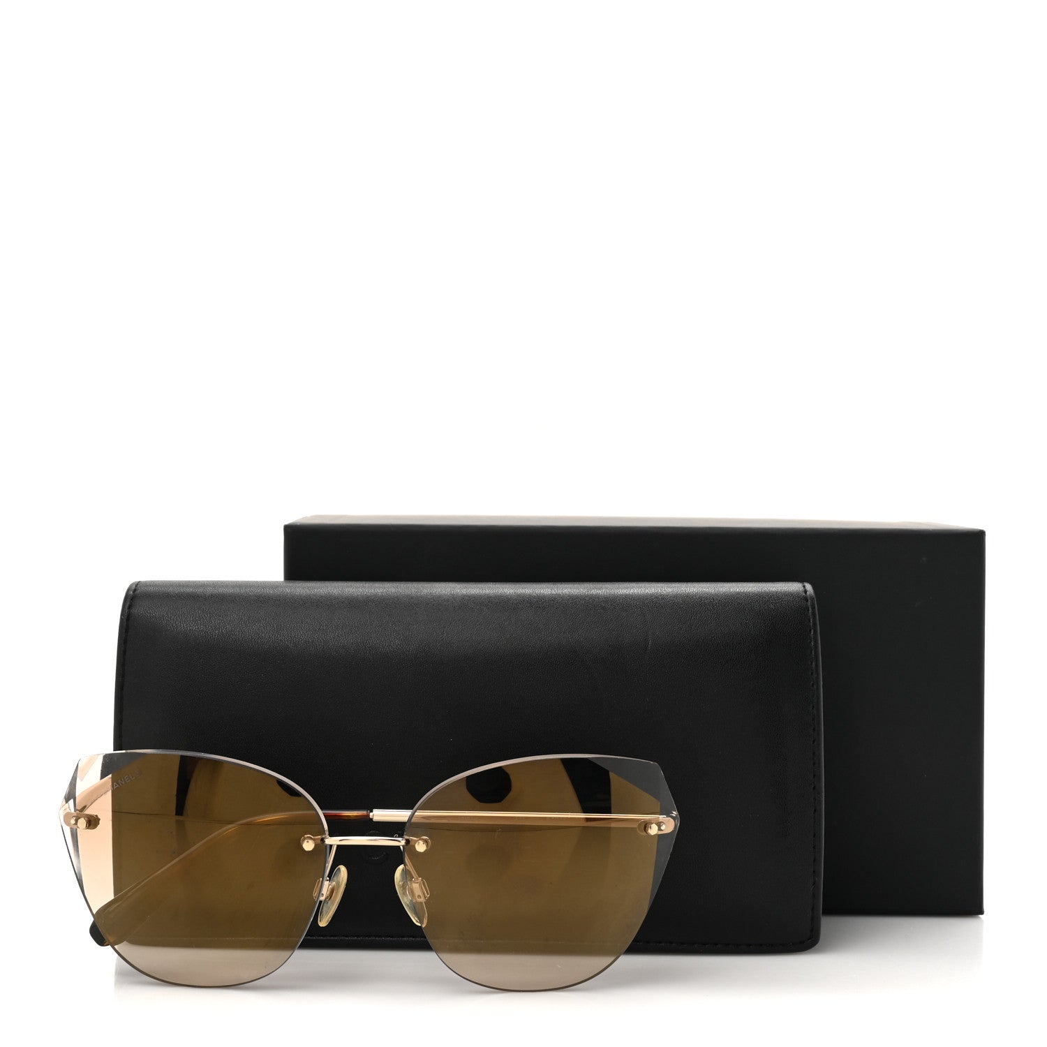 Chanel Metal Cat Eye Sunglasses 4237  Gold 7 of 7