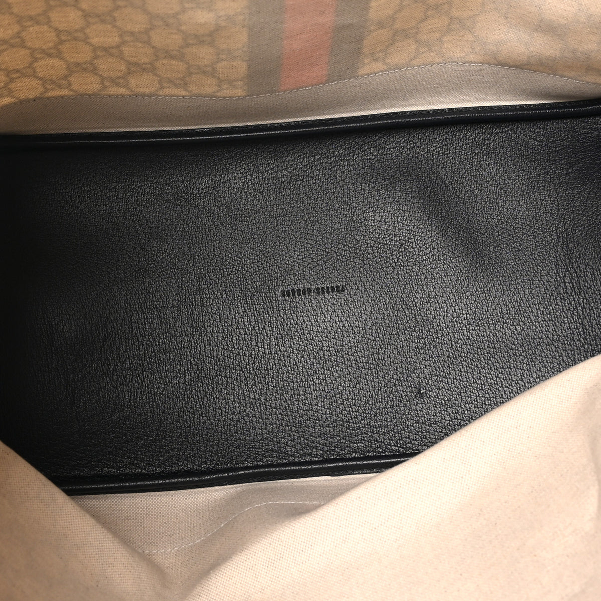 Gucci GG Supreme Monogram Textured Dollar Calfskin Web Large Ophidia Tote Beige Blue 6 of 12