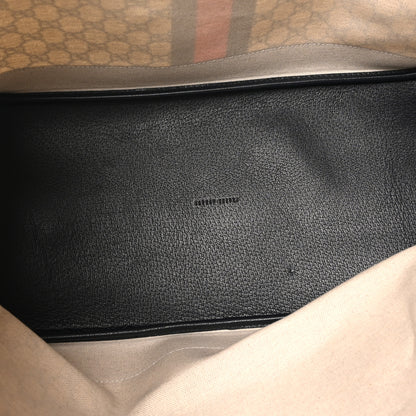 Gucci GG Supreme Monogram Textured Dollar Calfskin Web Large Ophidia Tote Beige Blue 6 of 12