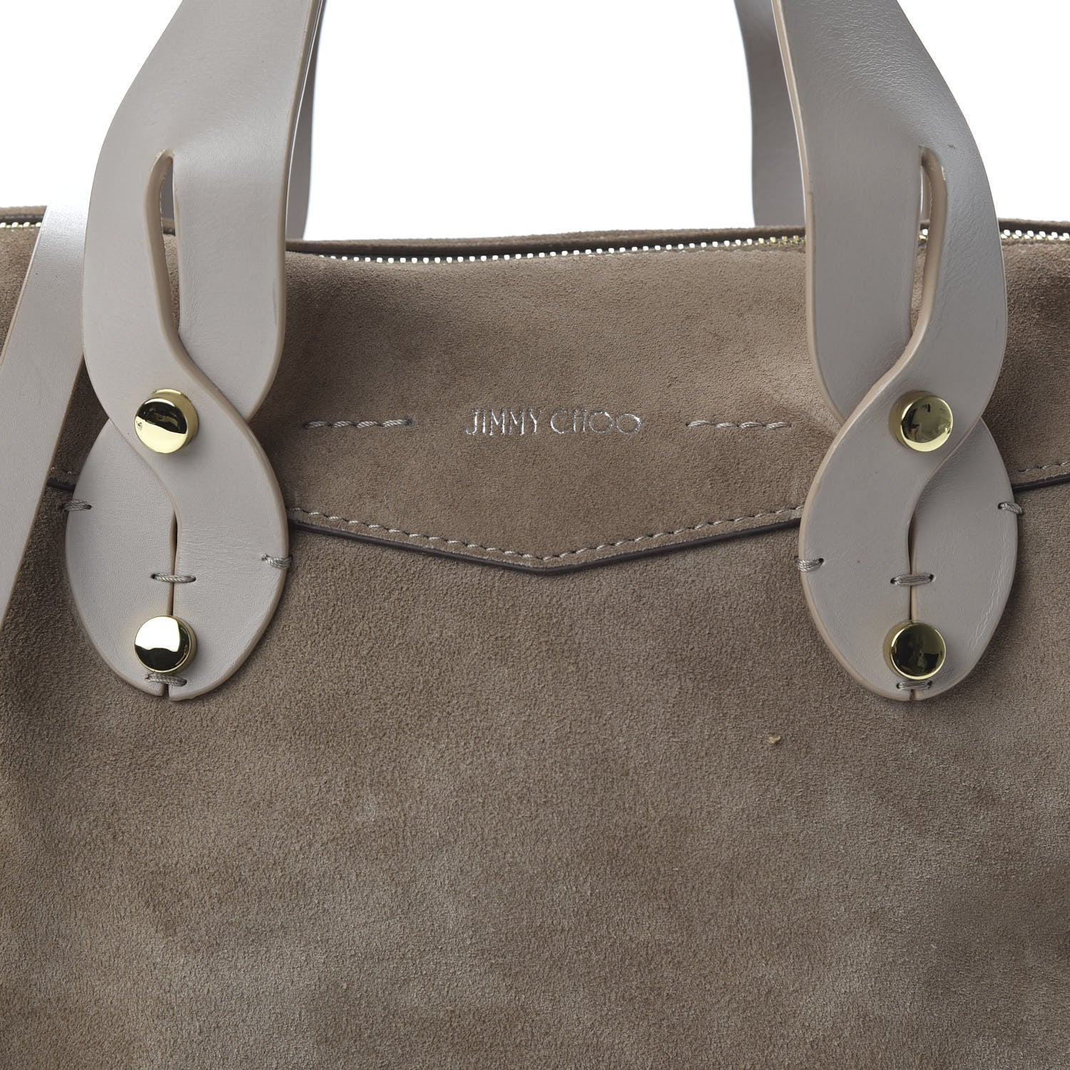 Jimmy Choo Suede Nappa Small Allie Bowling Bag Light Mocha 9 of 12