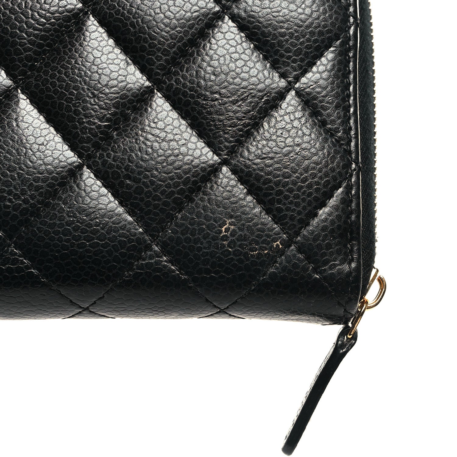 Chanel Caviar Quilted Large Gusset Zip Around Wallet Black 11 of 13