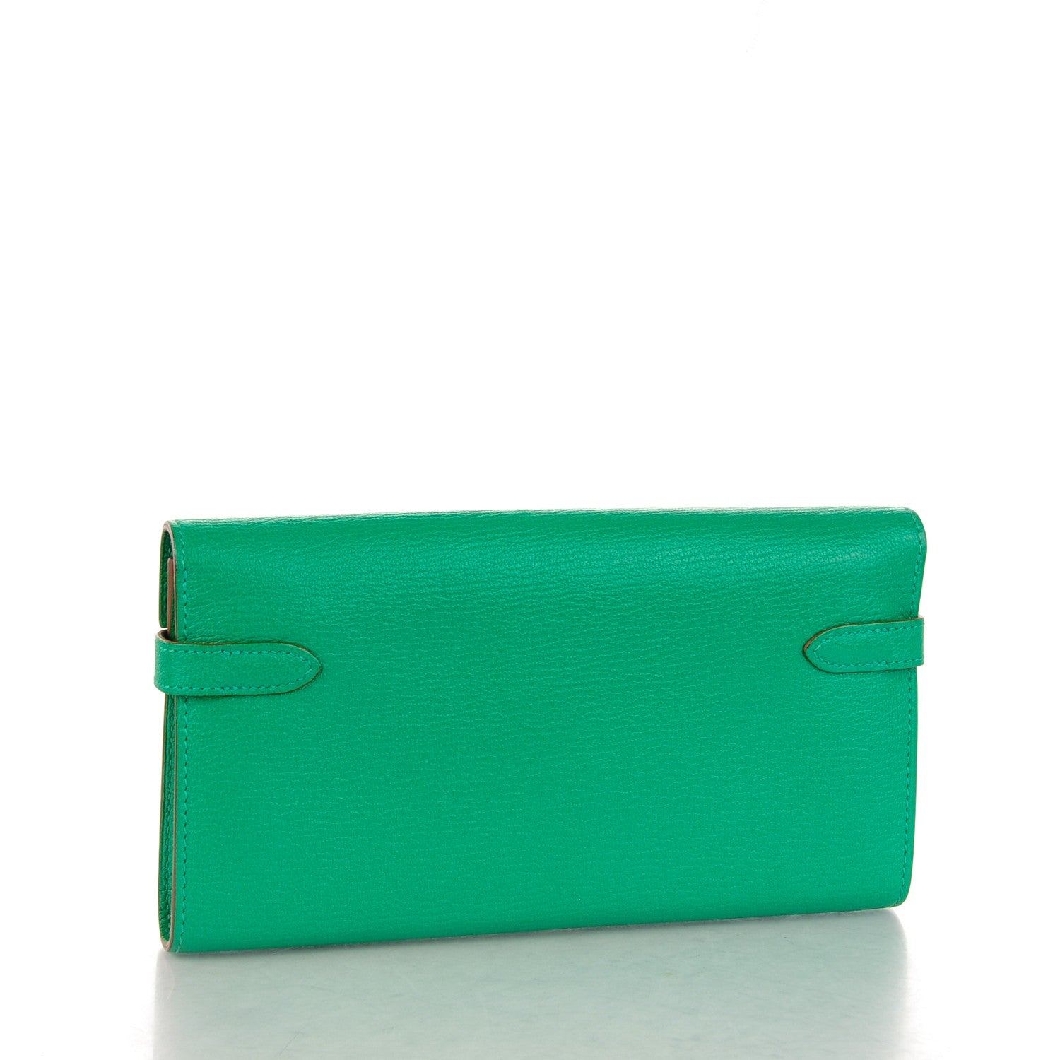 Hermes Chevre Mysore Kelly Longue Wallet Menthe 3 of 7