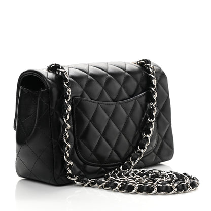 Chanel Lambskin Quilted Mini Rectangular Flap Black 3 of 10